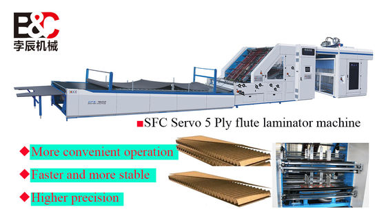 150 m/Min 5 Ply Flöte Laminator Automatische Maschine Servo-Anpassung