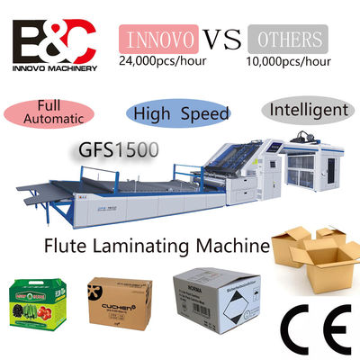 Intelligente automatische Papierlaminierungsmaschine für Wellpappe mit Hochgeschwindigkeits-Flutlaminierungsmaschine 200 Meter/min